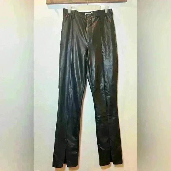 Abercrombie & Fitch womens skinny ultra high-rise size 31 faux leather pants - Picture 2 of 5